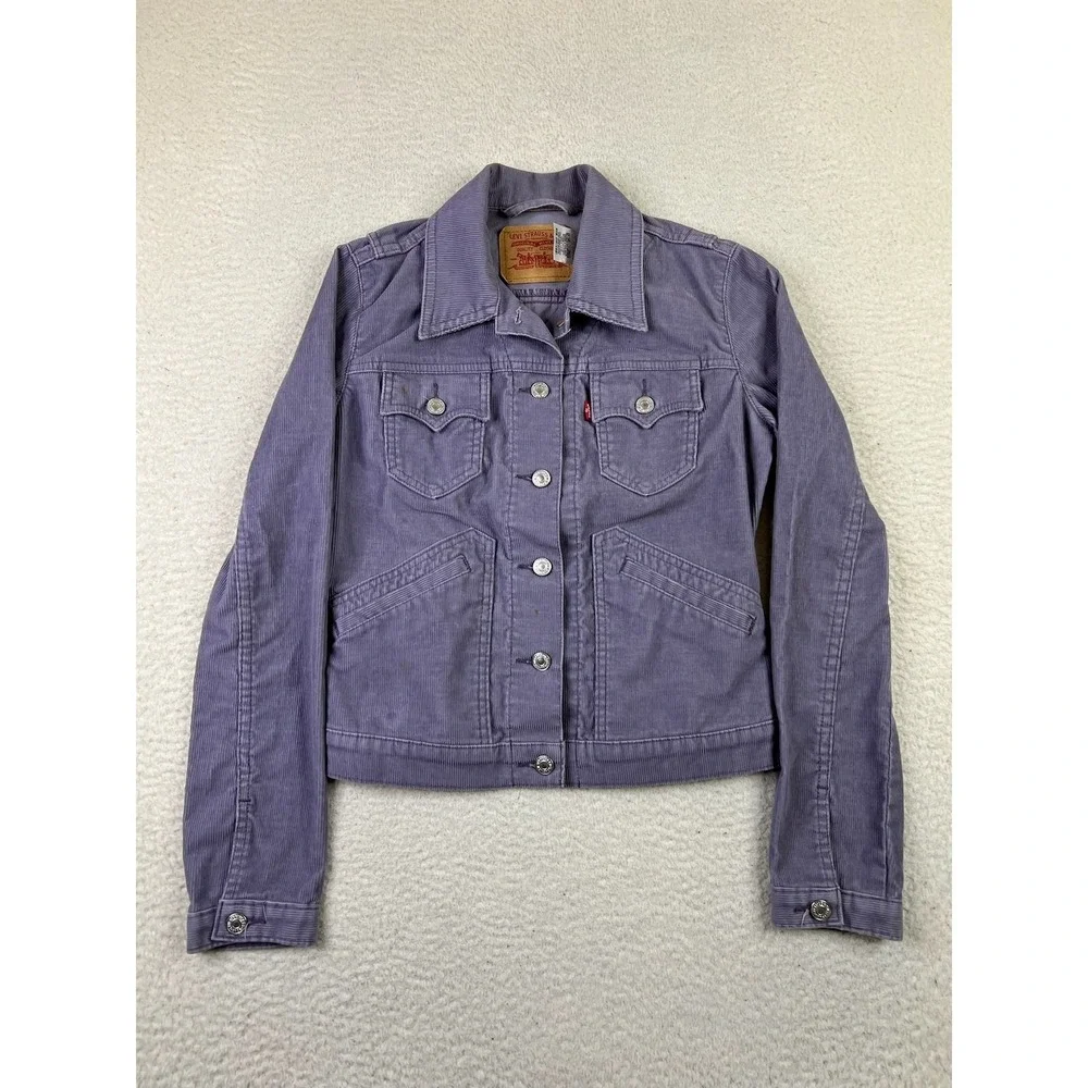Levis Jacket Juniors Small‎ Corduroy Trucker Western Button Up Pockets 18417